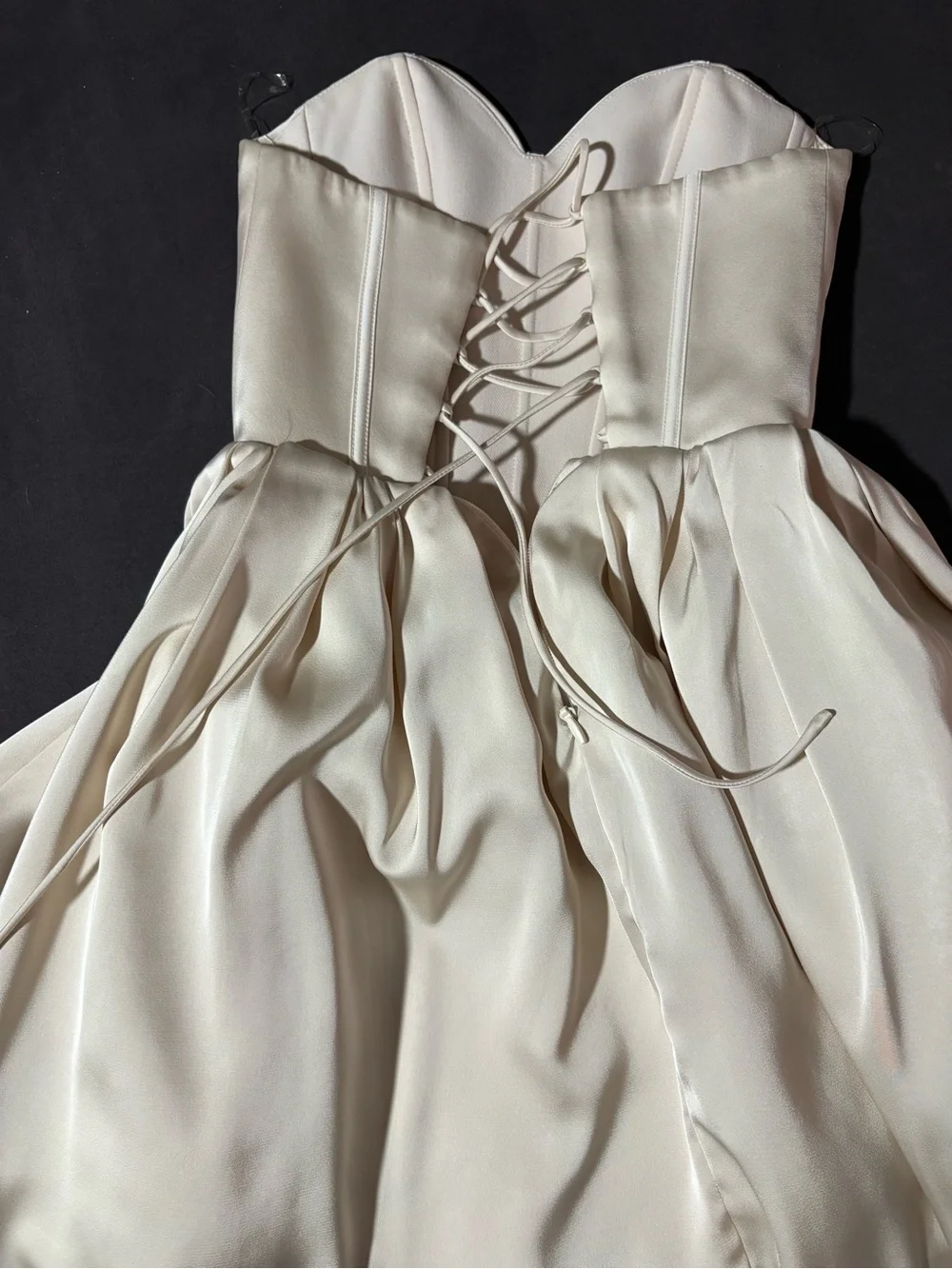 Strapless Ivory Party Dress with Sweetheart Bodice